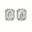 Serenity Pavé Square Diamond Stud Earrings — 10k–18k Gold