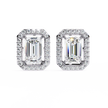 Serenity Pavé Square Diamond Stud Earrings — 10k–18k Gold