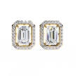 Serenity Pavé Square Diamond Stud Earrings — 10k–18k Gold