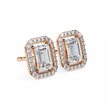 Serenity Pavé Square Diamond Stud Earrings — 10k–18k Gold