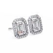 Serenity Pavé Square Diamond Stud Earrings — 10k–18k Gold