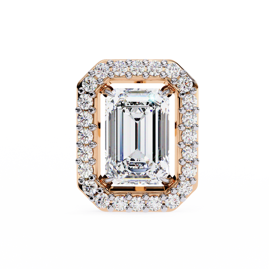 Serenity Pavé Square Diamond Stud Earrings — 10k–18k Gold