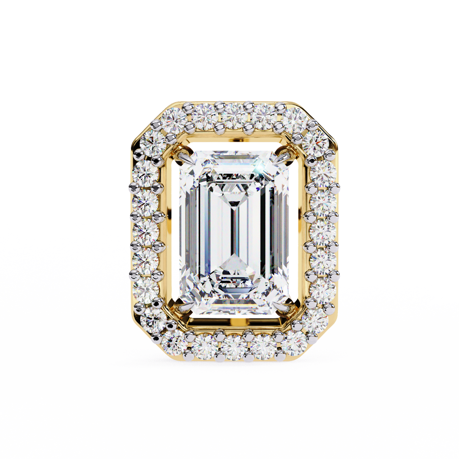 Serenity Pavé Square Diamond Stud Earrings — 10k–18k Gold