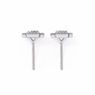 Serenity Pavé Square Diamond Stud Earrings — 10k–18k Gold