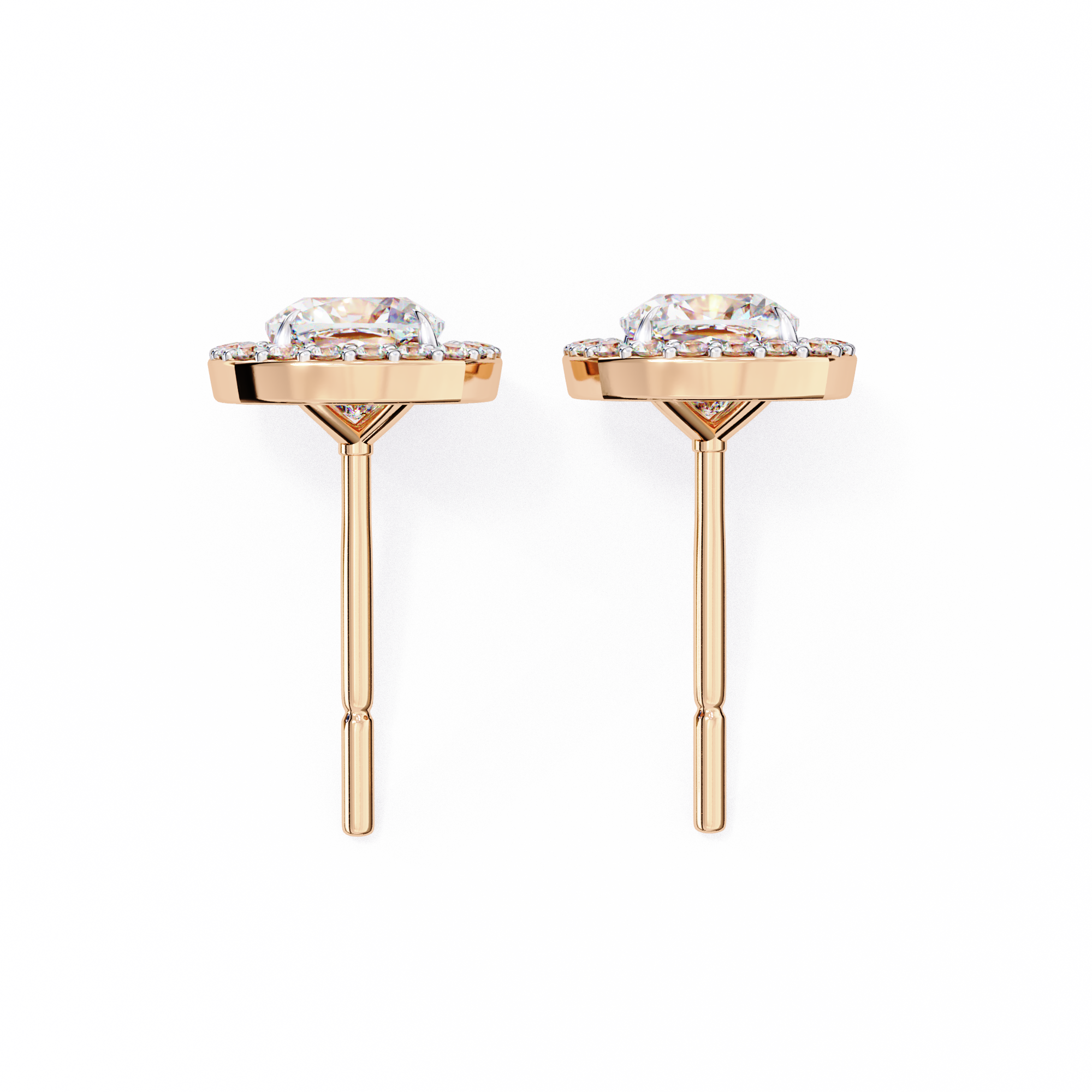 Douceur Marquise Diamond Stud Earrings — 10k–18k Gold