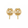 Précieux Heart Diamond Stud Earrings — 10k–18k Gold