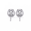 Précieux Heart Diamond Stud Earrings — 10k–18k Gold