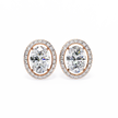 Précieux Heart Diamond Stud Earrings — 10k–18k Gold