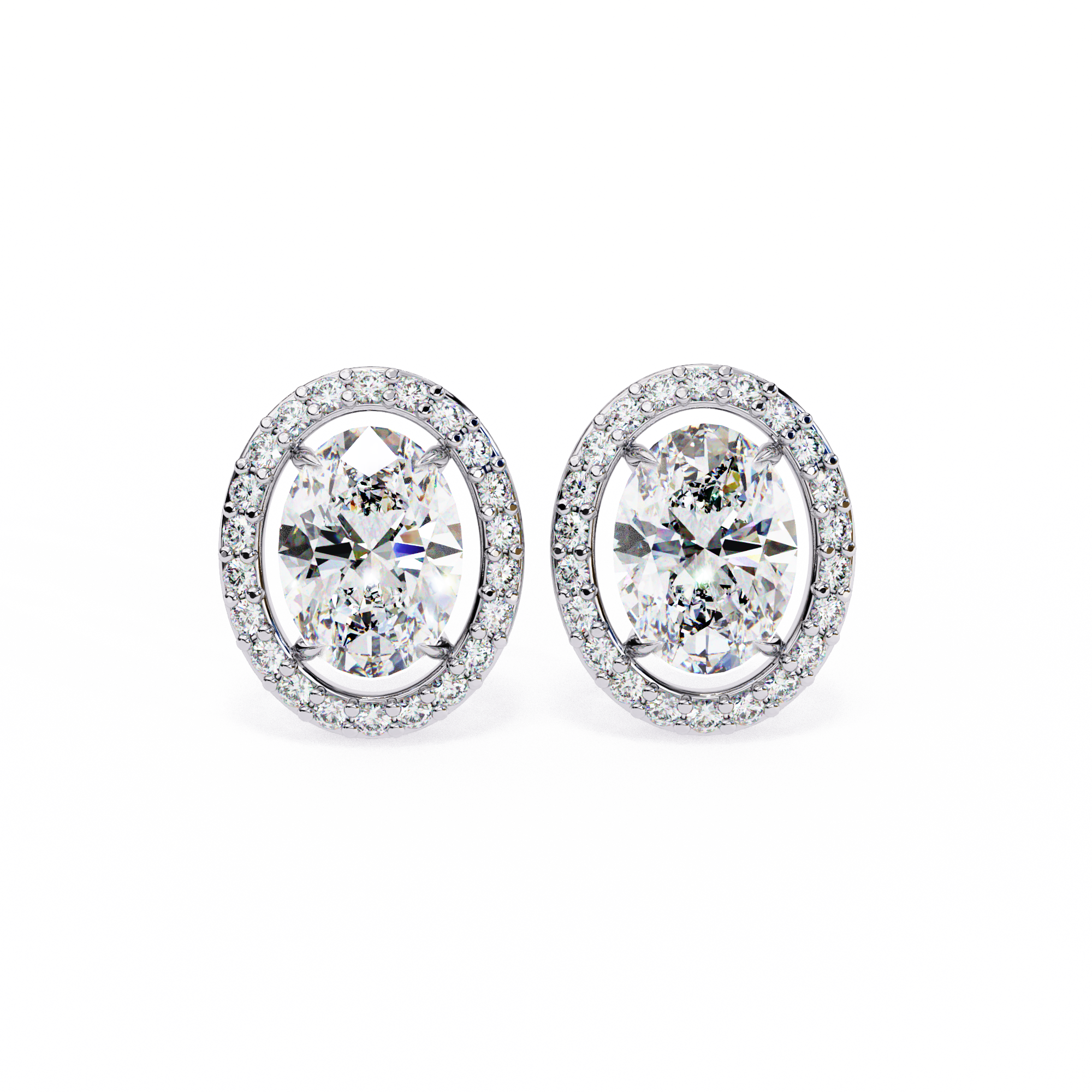 Précieux Heart Diamond Stud Earrings — 10k–18k Gold