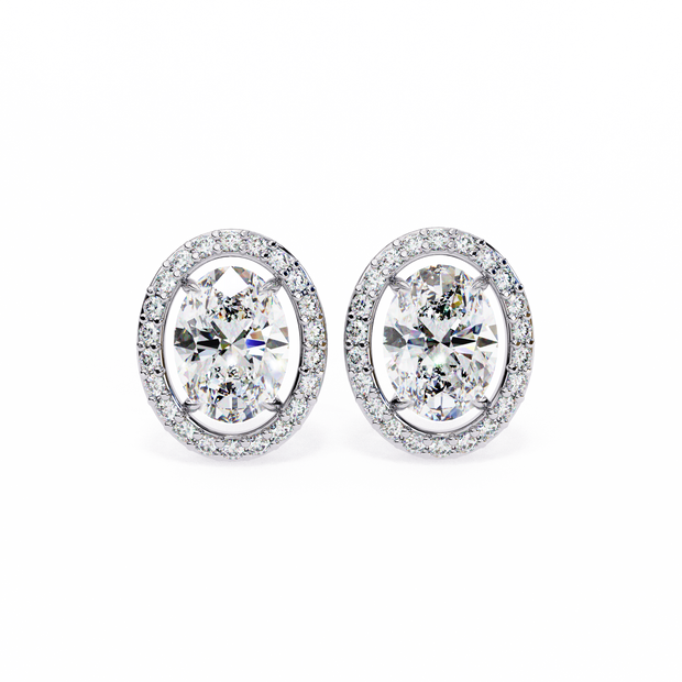 Précieux Heart Diamond Stud Earrings — 10k–18k Gold