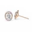 Précieux Heart Diamond Stud Earrings — 10k–18k Gold
