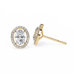 Précieux Heart Diamond Stud Earrings — 10k–18k Gold