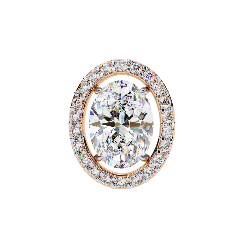 Précieux Heart Diamond Stud Earrings — 10k–18k Gold
