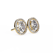 Précieux Heart Diamond Stud Earrings — 10k–18k Gold