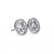 Précieux Heart Diamond Stud Earrings — 10k–18k Gold