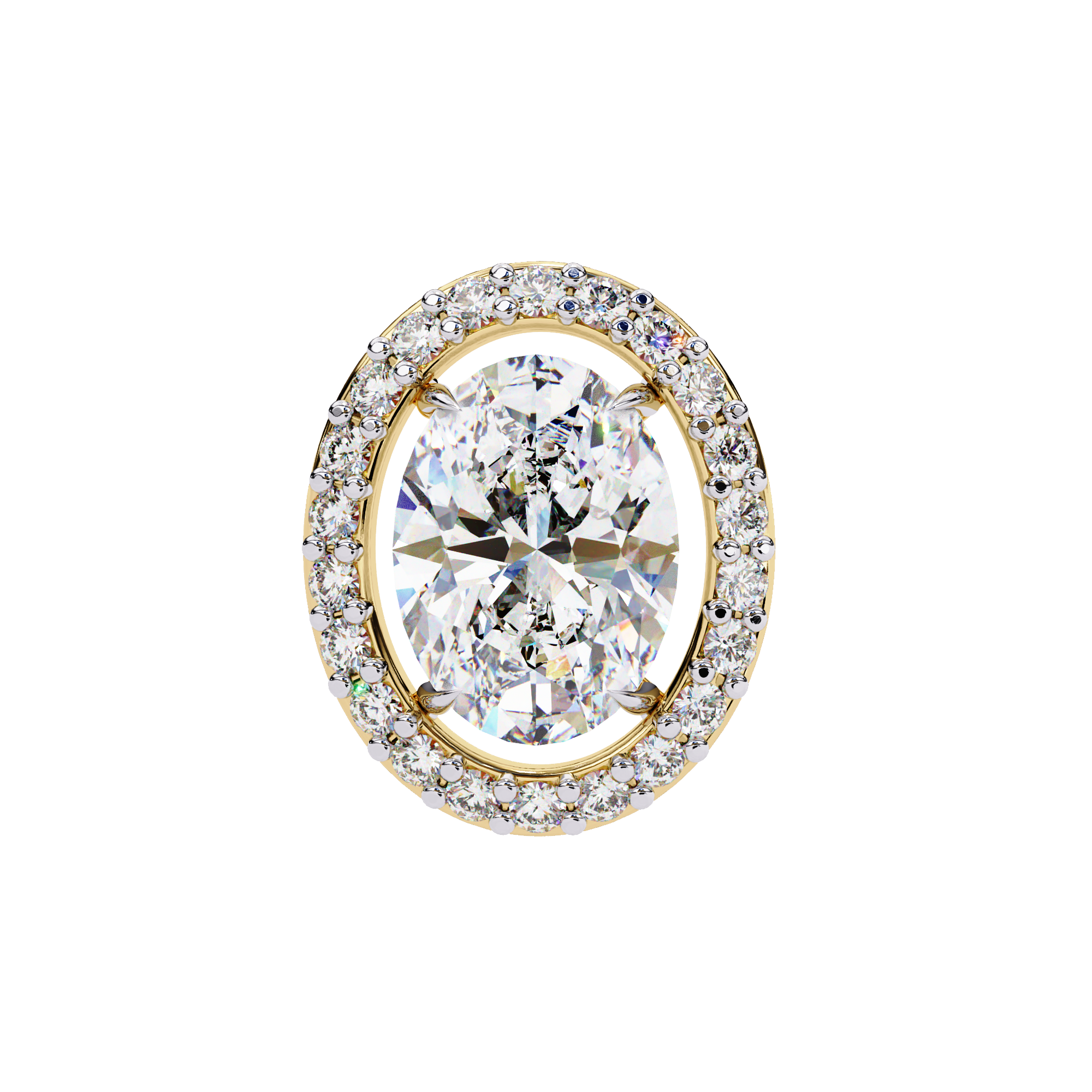 Précieux Heart Diamond Stud Earrings — 10k–18k Gold