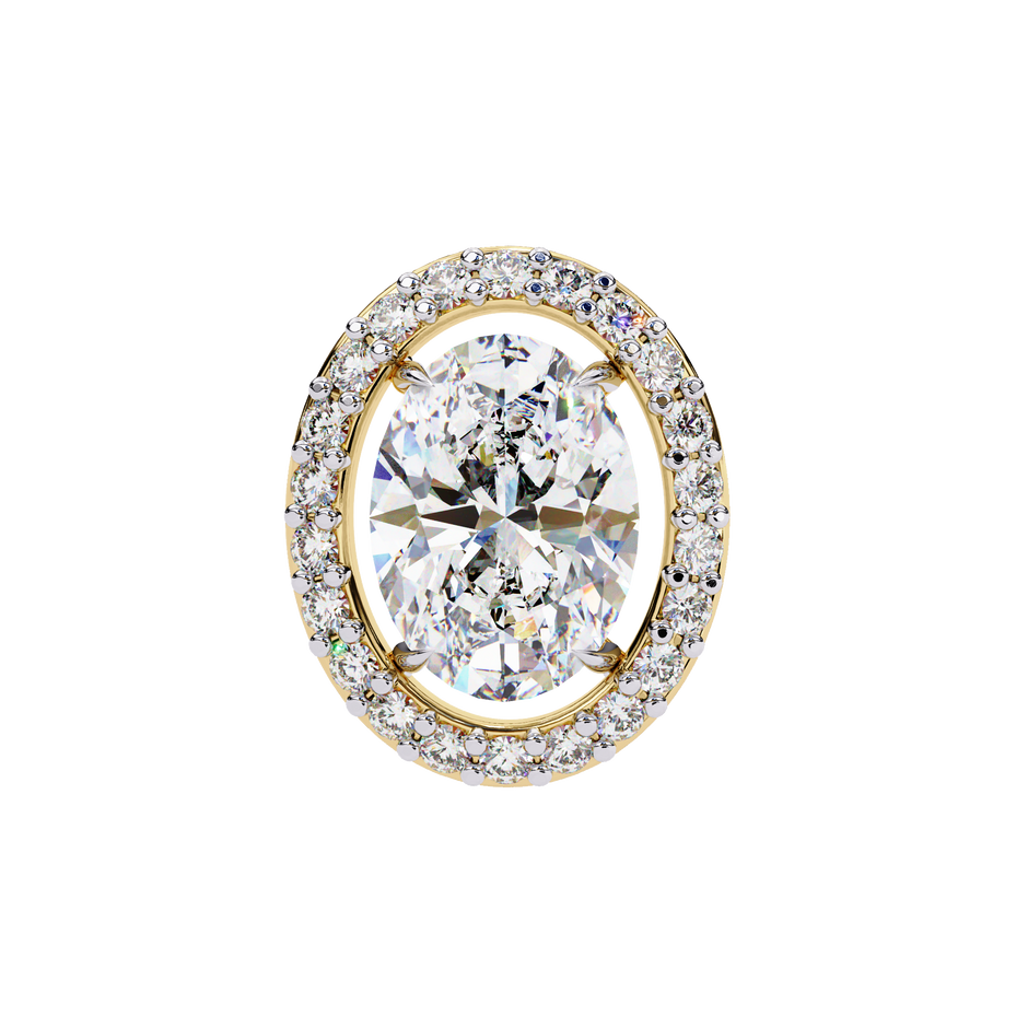 Précieux Heart Diamond Stud Earrings — 10k–18k Gold