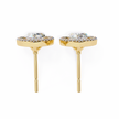 Solstice Trillion Diamond Stud Earrings — 10k–18k Gold
