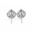 Solstice Trillion Diamond Stud Earrings — 10k–18k Gold