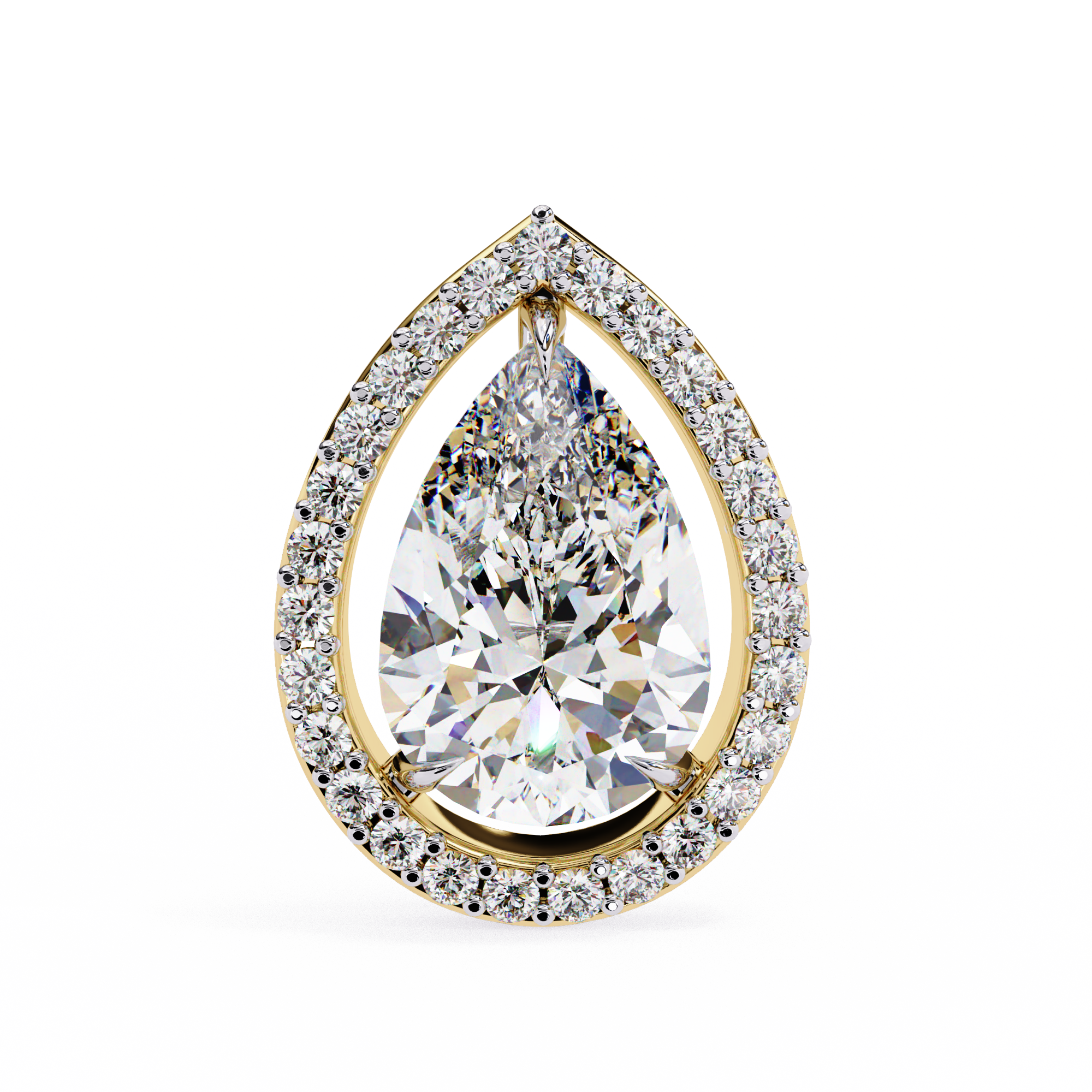 Solstice Trillion Diamond Stud Earrings — 10k–18k Gold