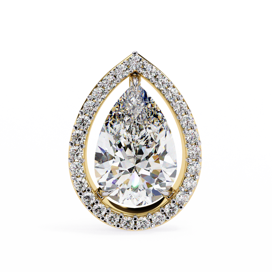 Solstice Trillion Diamond Stud Earrings — 10k–18k Gold