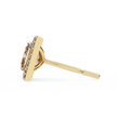 Ardente Yellow Gold Diamond Stud Earrings — 10k–18k Gold