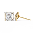 Ardente Yellow Gold Diamond Stud Earrings — 10k–18k Gold