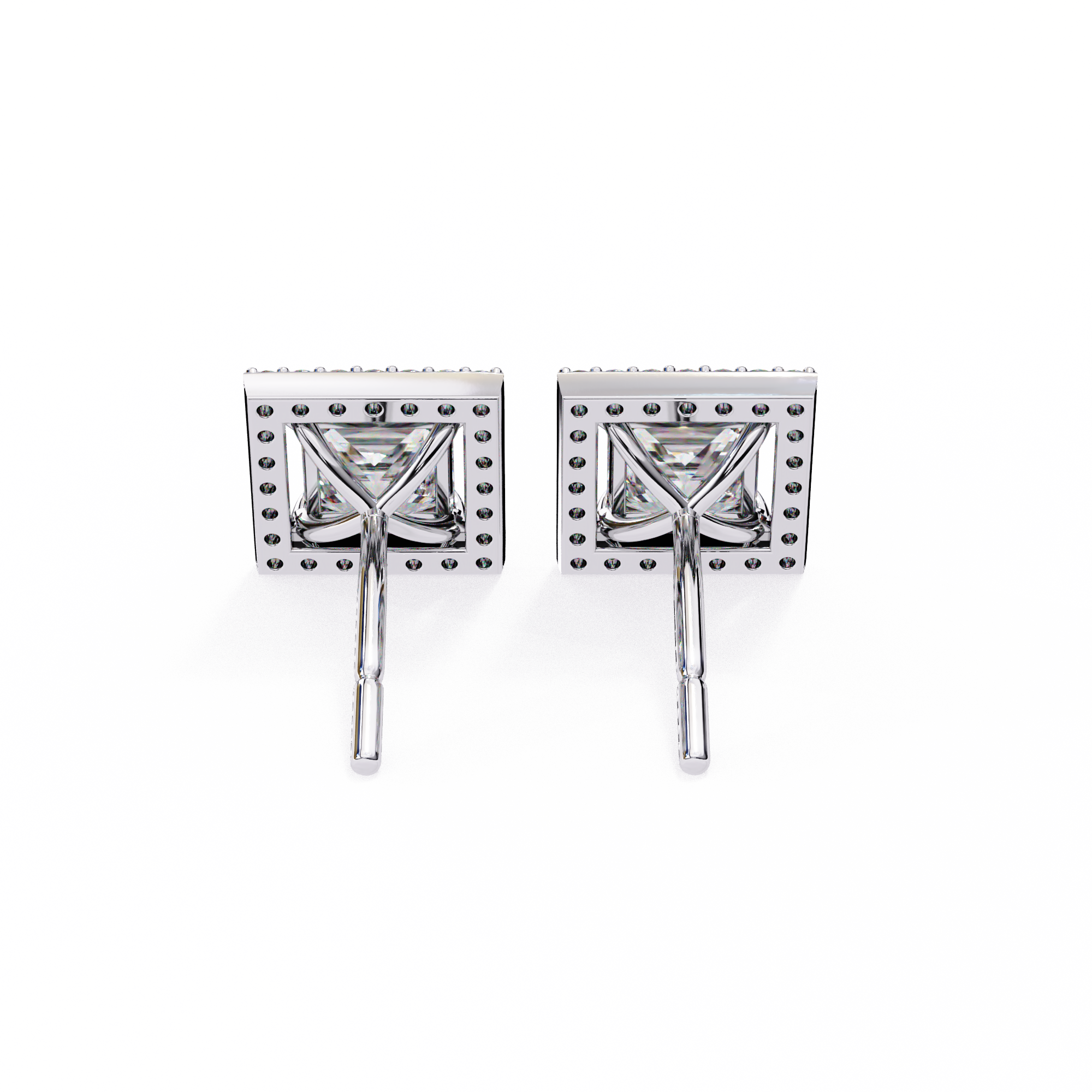 Ardente Yellow Gold Diamond Stud Earrings — 10k–18k Gold