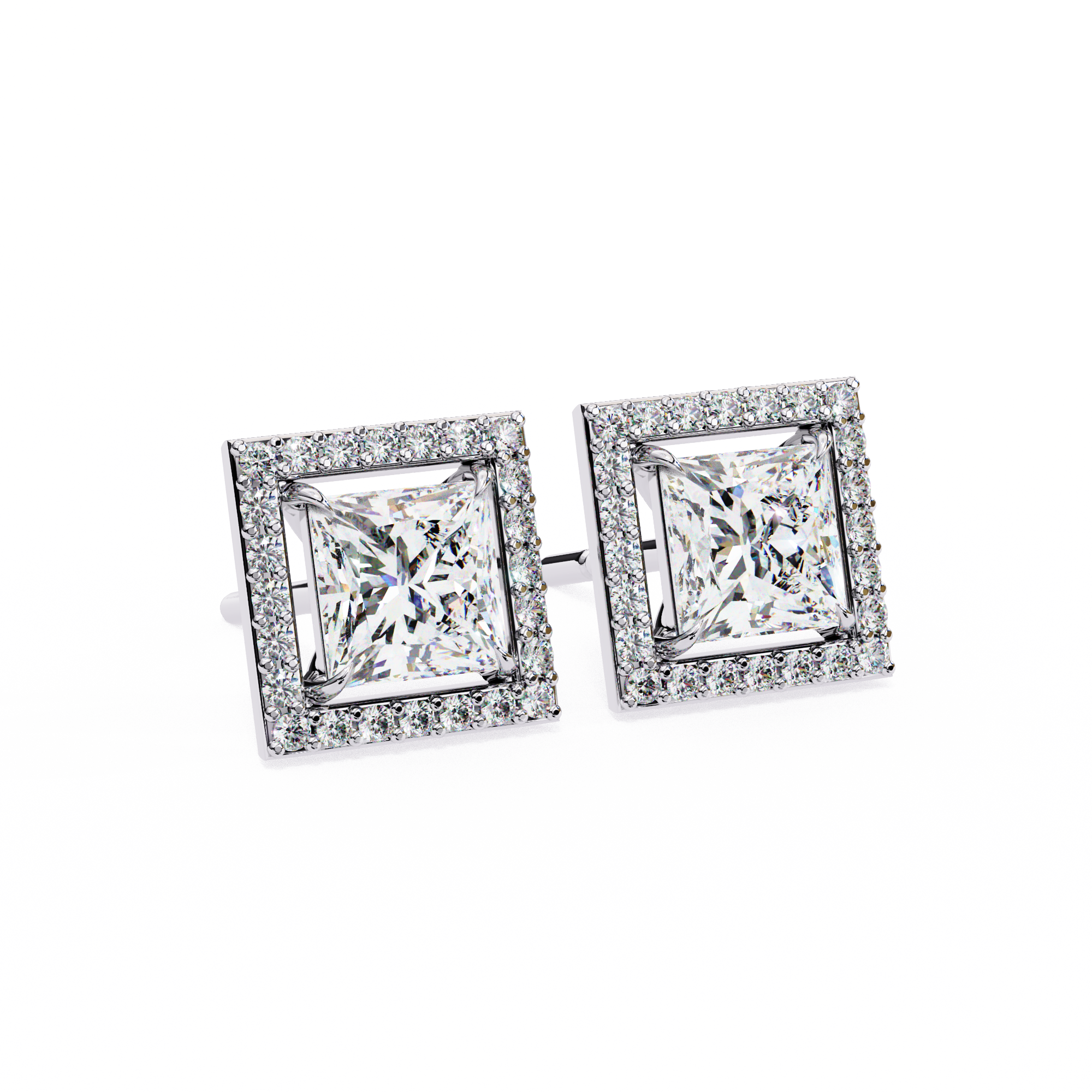 Ardente Yellow Gold Diamond Stud Earrings — 10k–18k Gold