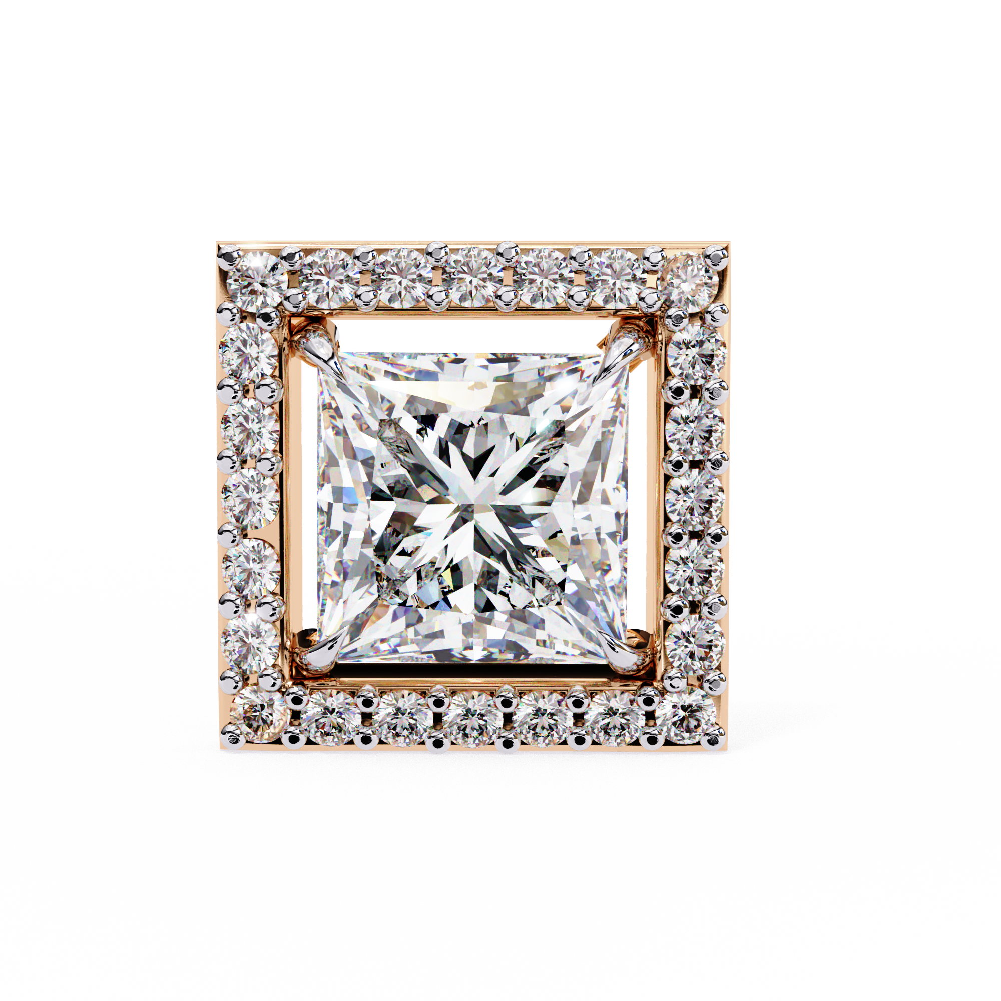 Ardente Yellow Gold Diamond Stud Earrings — 10k–18k Gold