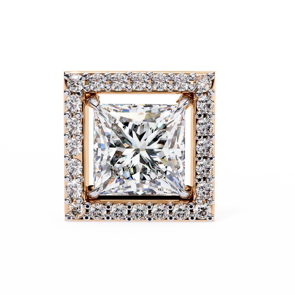 Ardente Yellow Gold Diamond Stud Earrings — 10k–18k Gold