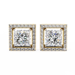 Ardente Yellow Gold Diamond Stud Earrings — 10k–18k Gold