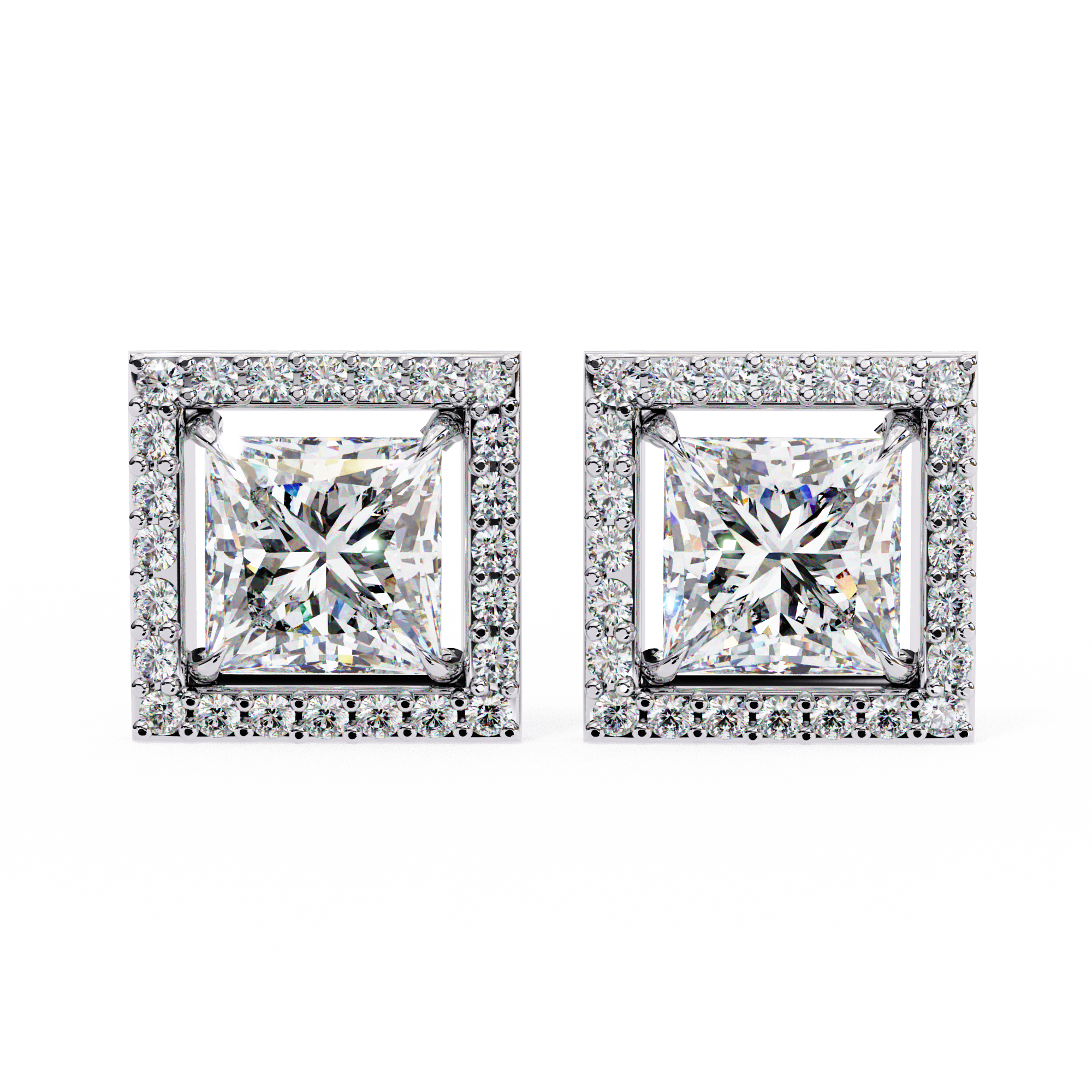 Ardente Yellow Gold Diamond Stud Earrings — 10k–18k Gold
