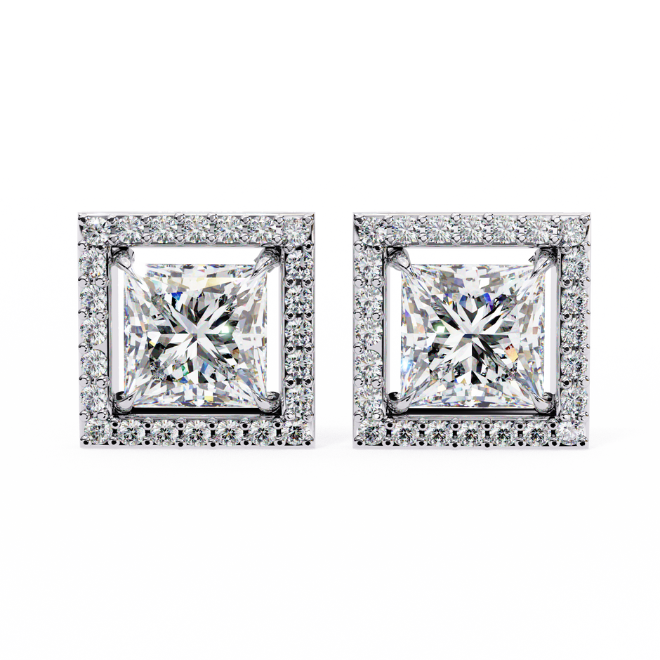 Ardente Yellow Gold Diamond Stud Earrings — 10k–18k Gold