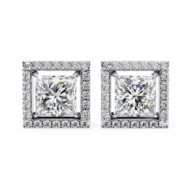 Ardente Yellow Gold Diamond Stud Earrings — 10k–18k Gold