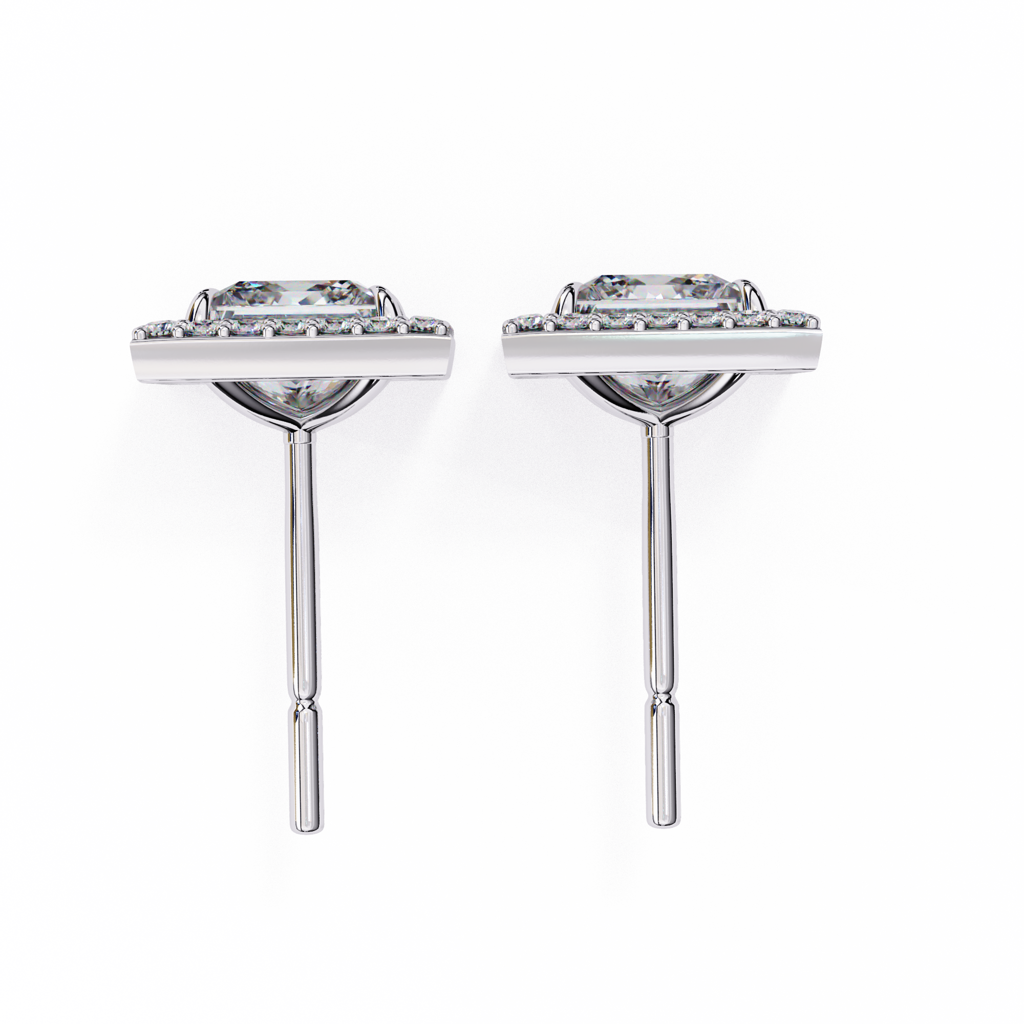 Ardente Yellow Gold Diamond Stud Earrings — 10k–18k Gold