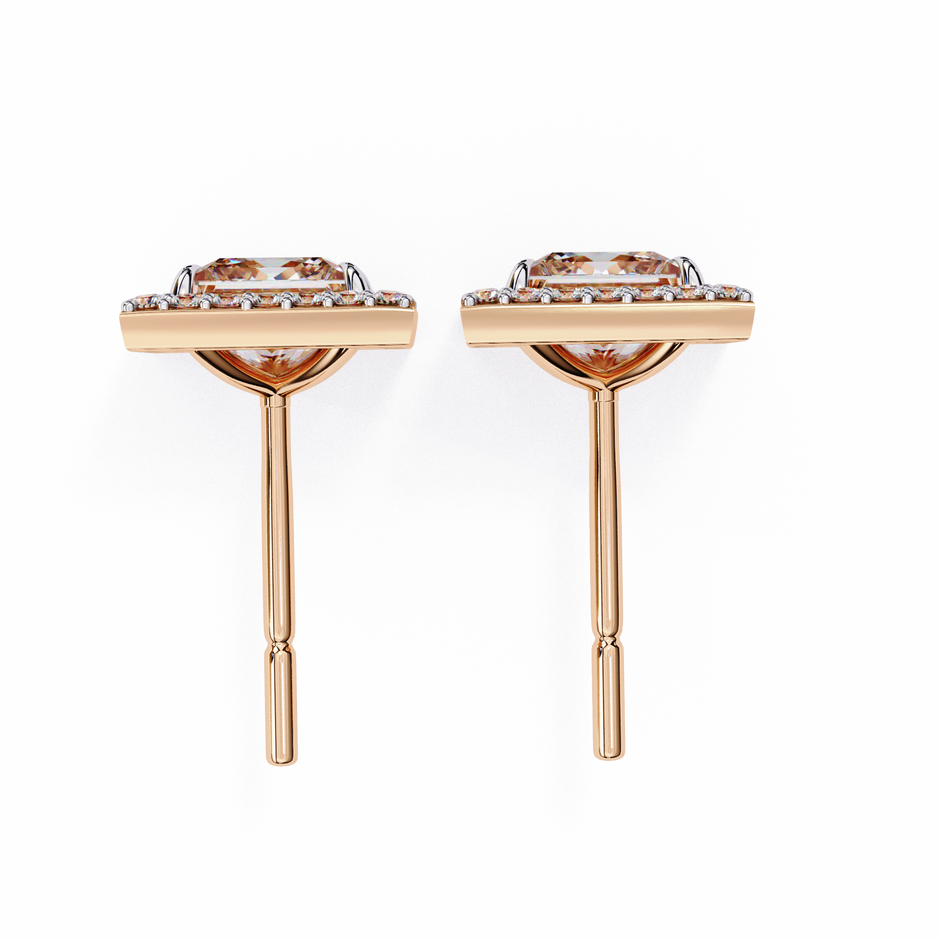 Ardente Yellow Gold Diamond Stud Earrings — 10k–18k Gold