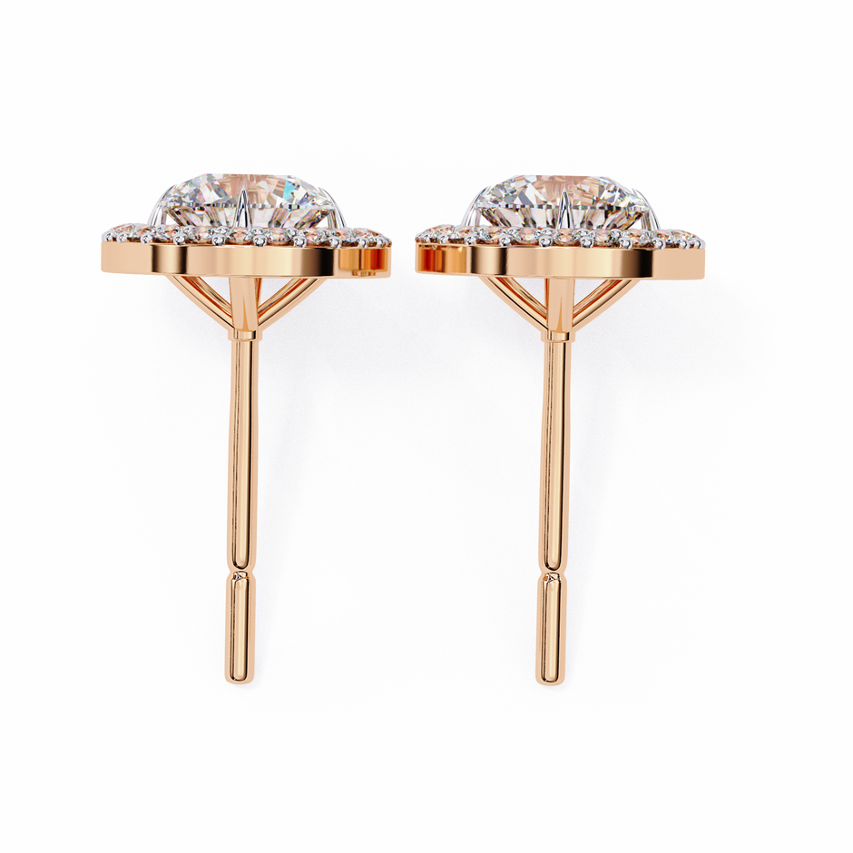 Atelier Micro-Pavé Diamond Stud Earrings — 10k–18k Gold