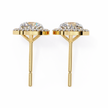 Précieux Heart Diamond Stud Earrings — 10k–18k Gold