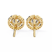 Atelier Micro-Pavé Diamond Stud Earrings — 10k–18k Gold