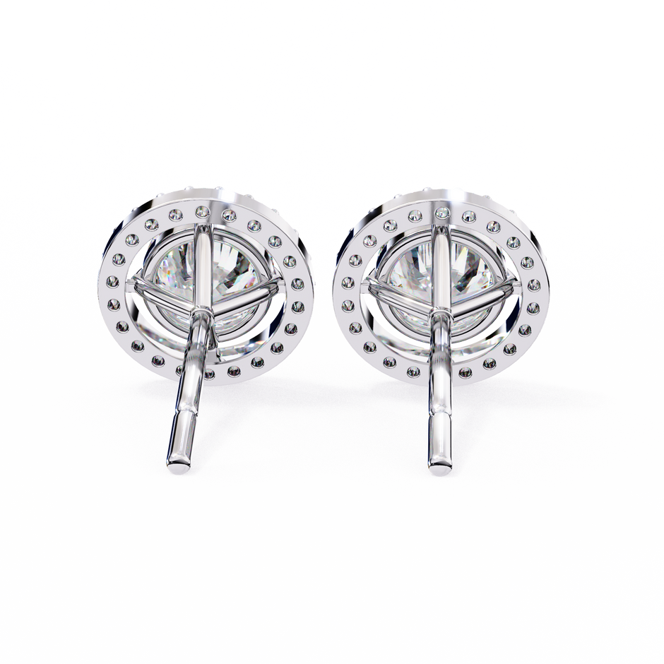 Atelier Micro-Pavé Diamond Stud Earrings — 10k–18k Gold