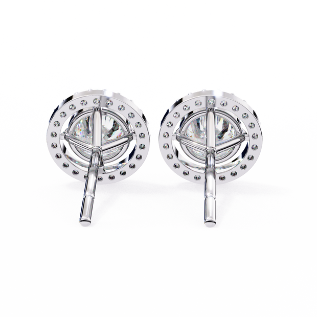 Atelier Micro-Pavé Diamond Stud Earrings — 10k–18k Gold