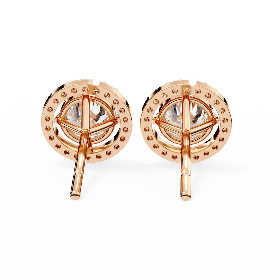 Atelier Micro-Pavé Diamond Stud Earrings — 10k–18k Gold