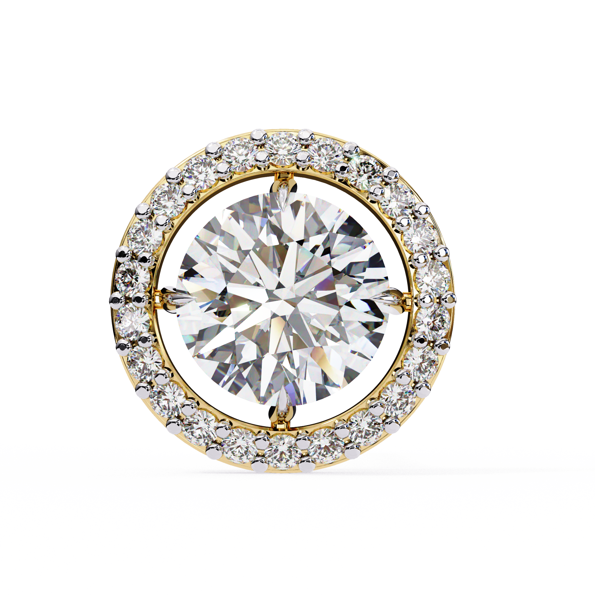 Atelier Micro-Pavé Diamond Stud Earrings — 10k–18k Gold