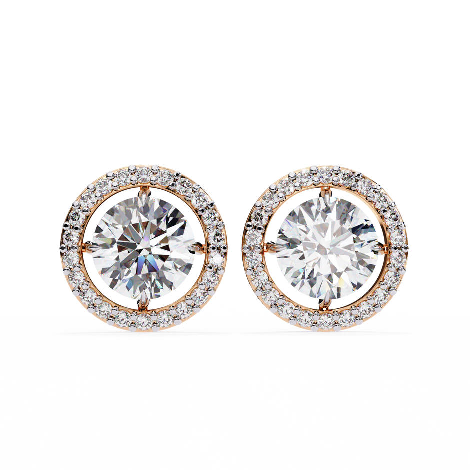 Atelier Micro-Pavé Diamond Stud Earrings — 10k–18k Gold