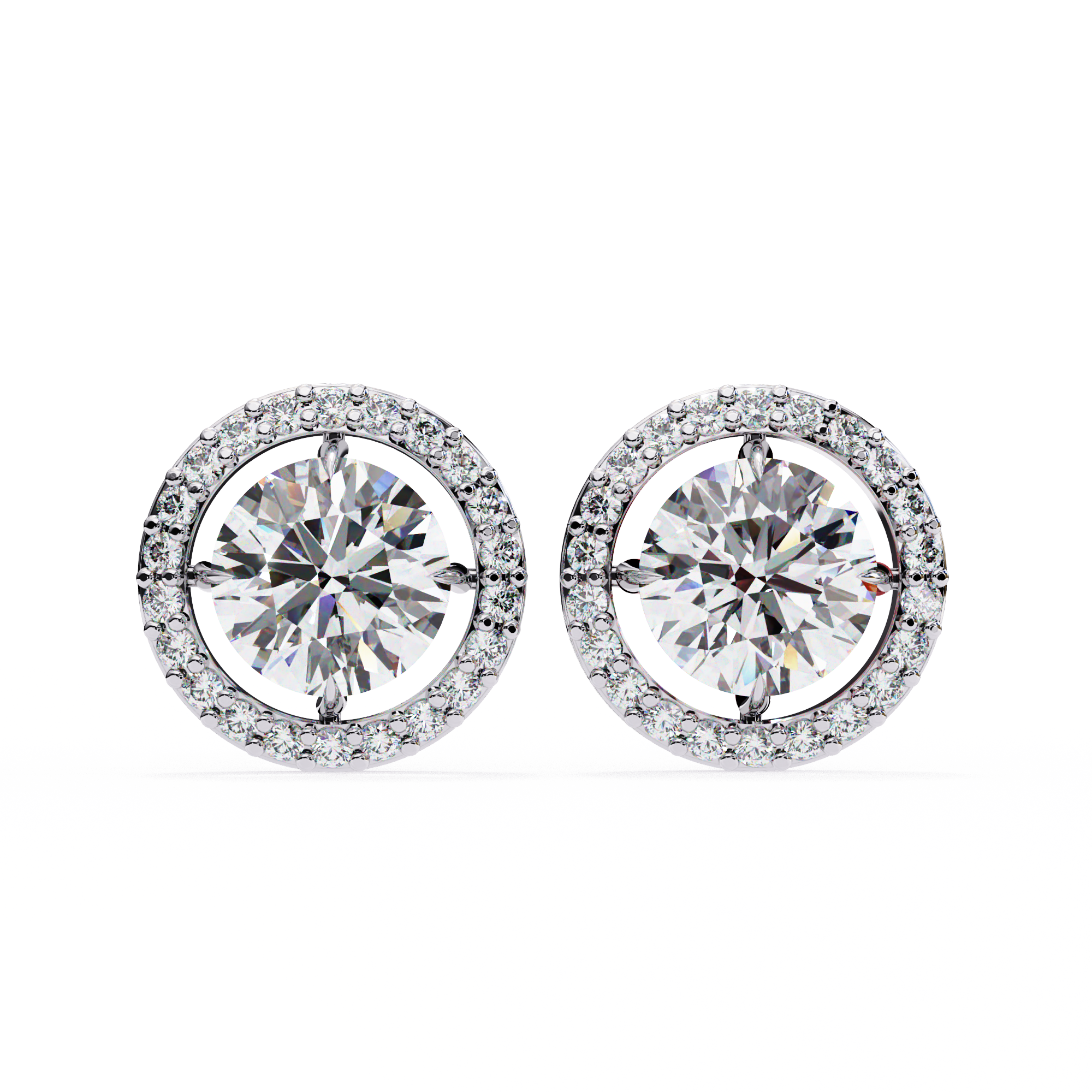 Atelier Micro-Pavé Diamond Stud Earrings — 10k–18k Gold