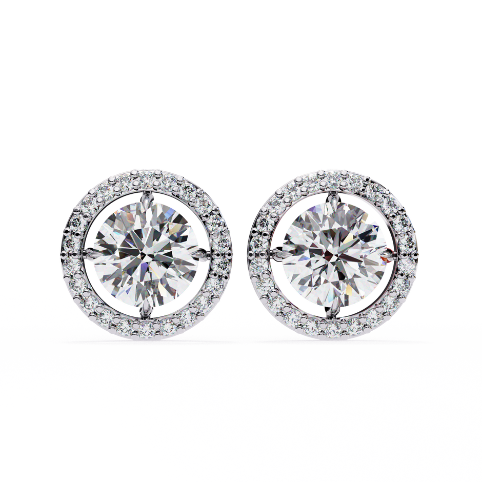 Atelier Micro-Pavé Diamond Stud Earrings — 10k–18k Gold