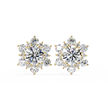 Mirage Double-Halo Diamond Stud Earrings — 10k–18k Gold