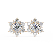 Mirage Double-Halo Diamond Stud Earrings — 10k–18k Gold