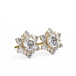 Mirage Double-Halo Diamond Stud Earrings — 10k–18k Gold